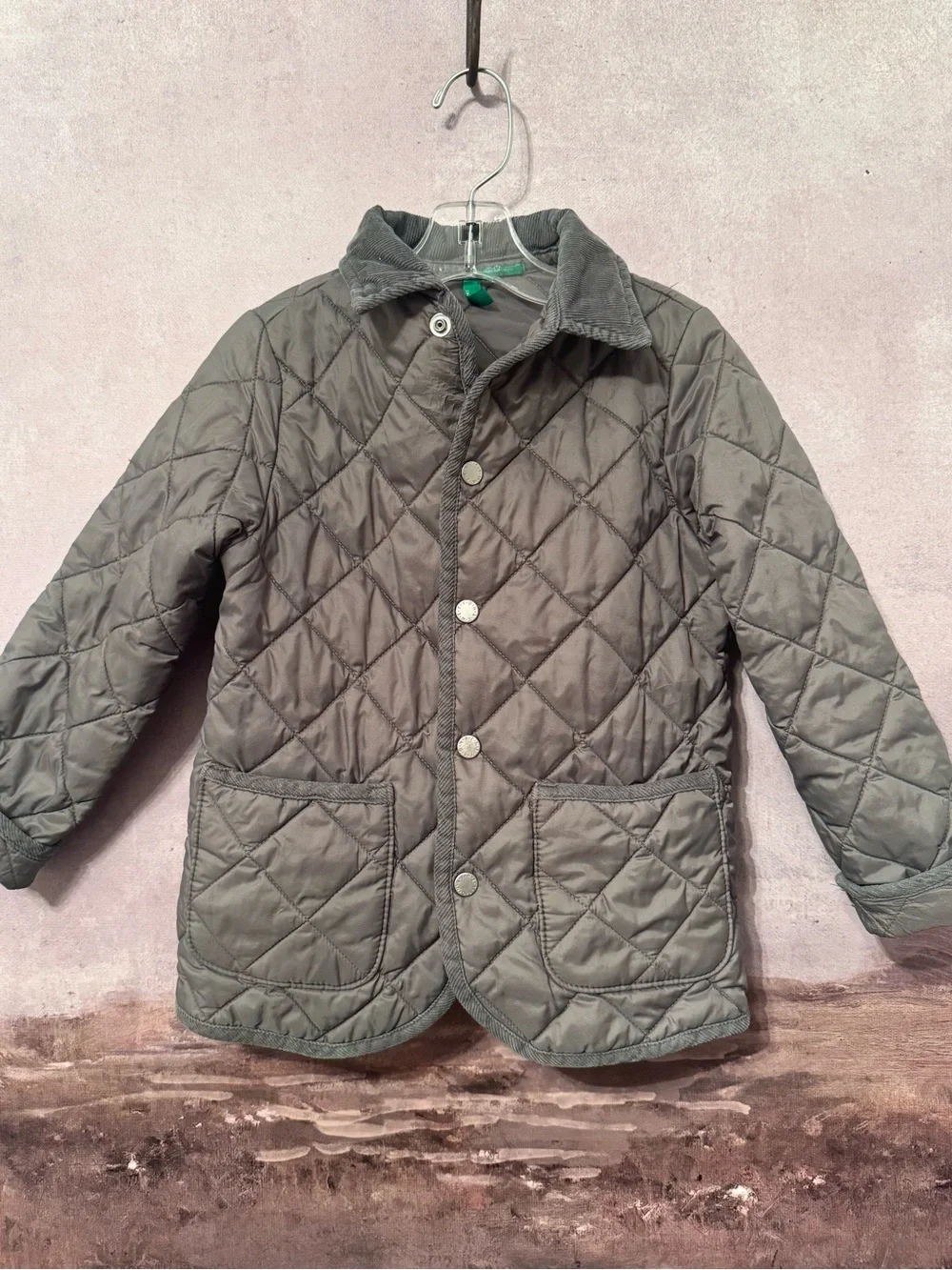 BENETTON Boys Quilted Jacket 4-5 Years /